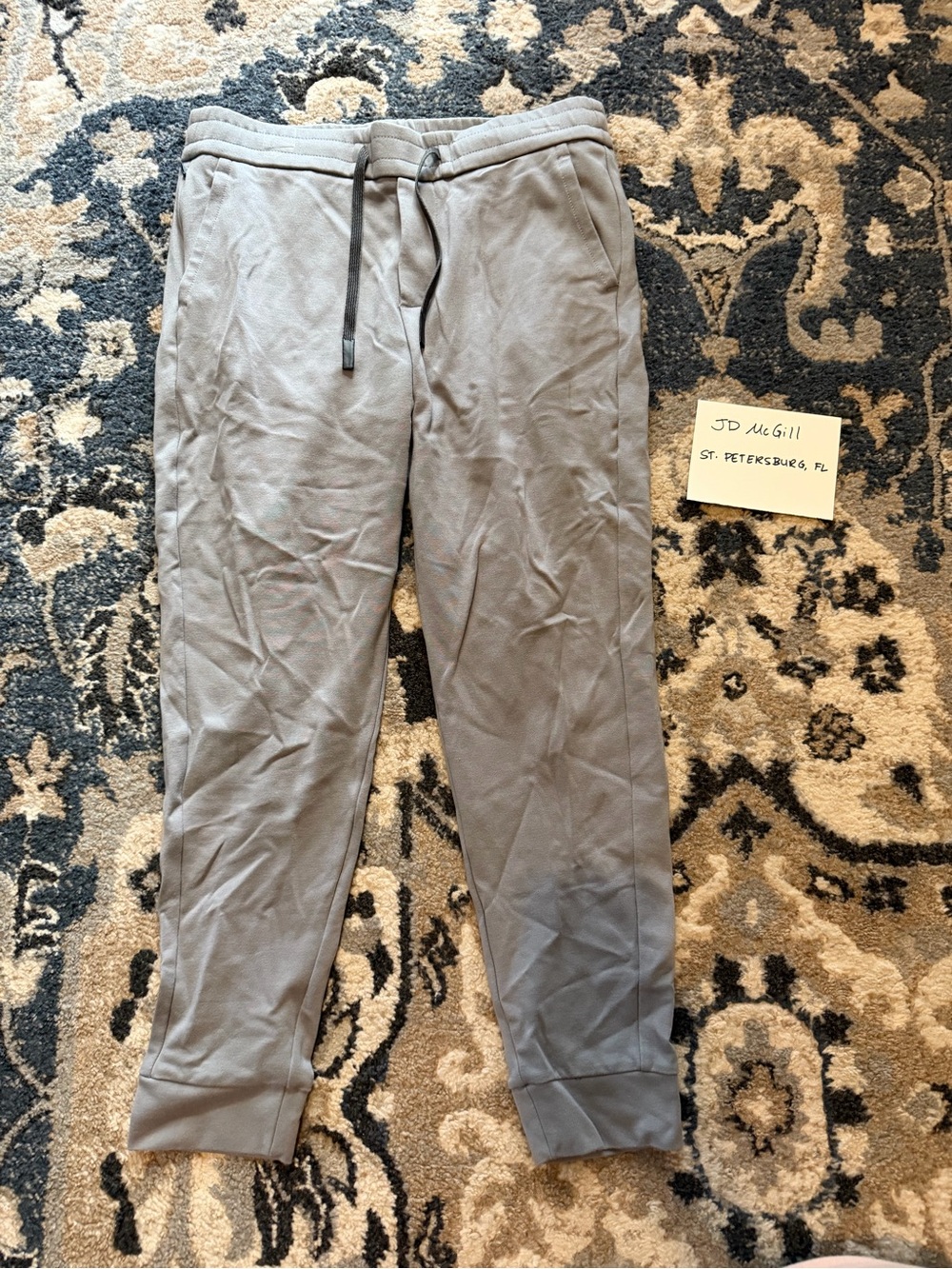 Bonobos Men's Grey Drawstring Jogger Pants